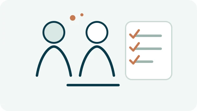 Illustration of a recruiter and hiring manager defining a role
